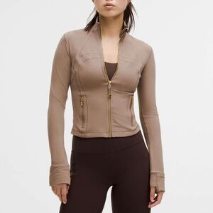 Lululemon Define Cropped Jacket (Nulu) Taupetastic/Gold